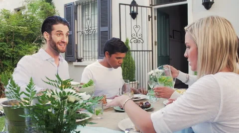 Dinner garden party Video stock 58282035
