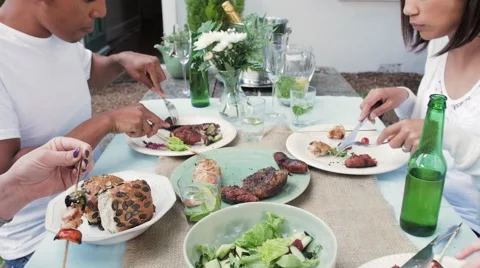 Dinner garden party Video stock 58283099