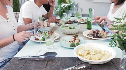 Dinner garden party Video stock 58283121