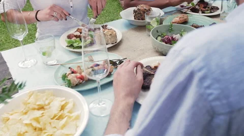 Dinner garden party Video stock 58283530