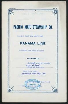 DINNER held by PACIFIC MAIL STEAMSHIP COMPANY at SS CITY OF PARA (SS). But... Foto stock