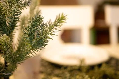 Dinner Holiday Table Setting Stock Photos
