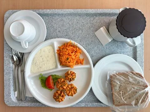 Dinner in a hospital Stock Illustration