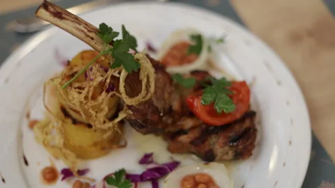 Dinner In Luxury Restaurant Stock Footage 170075463