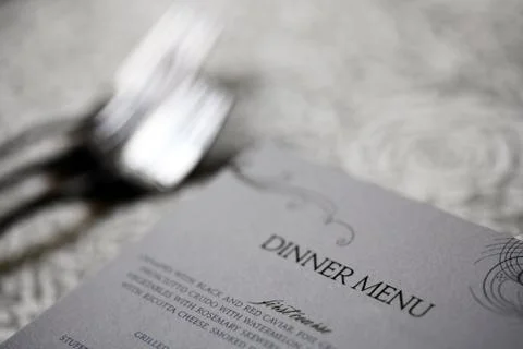 Dinner menu Stock Photos
