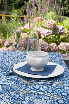 Dinner for one Dinner for one outdoor in the flower-garden Copyright: xZoo... Stock Photos