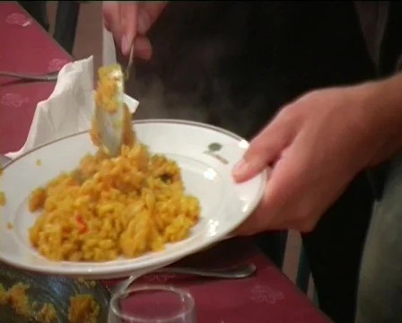 Dinner paella spain group Stock Footage 637787