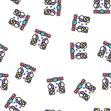 Dinner party balloon decoration vector seamless pattern Illustrazione stock