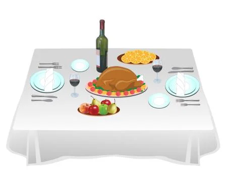 Dinner party Stock Illustration