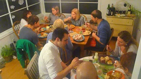 Dinner Party Time Lapse 1 Stock Footage 8913960