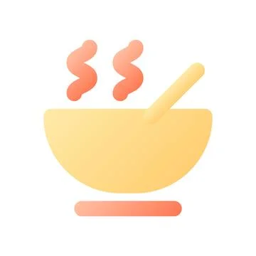 Dinner pixel perfect flat gradient color ui icon Illustrazione stock