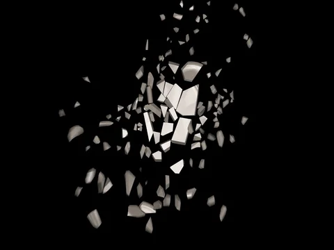 Dinner plate breaking into pieces Stock-Footage 74139213