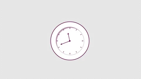 Dinner Plate with Clock. Meal Time, Intermittent Fasting Animation - Transparent Stock Footage 333783974