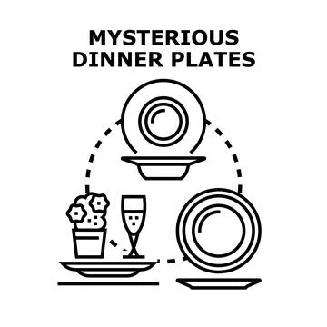Dinner plates objects icon vector illustration concept Stock Illustration