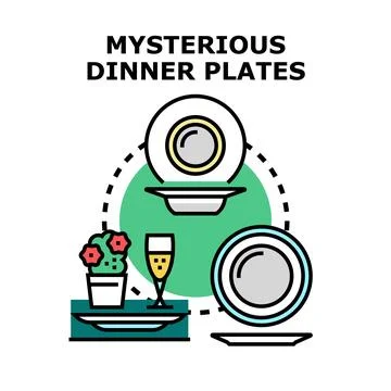 Dinner plates objects icon vector illustration concept Stock Illustration