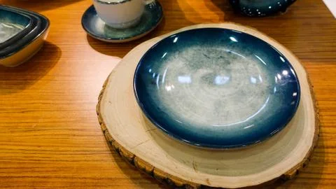 Dinner plates Stock Photos