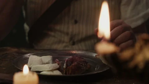 Dinner Platter and Cold Cuts of Cheese and sausage Vídeo Stock 259628289