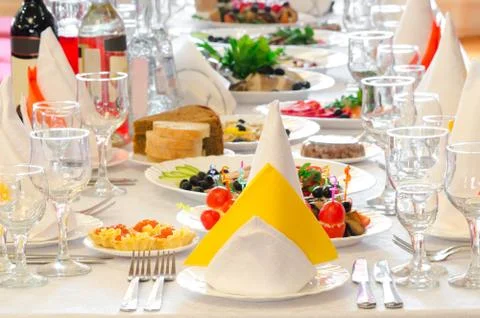 Dinner is served Stock Photos