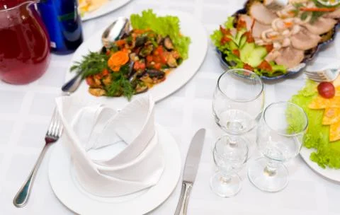 Dinner is served Stock Photos