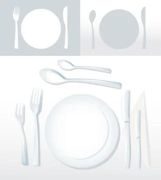 Dinner set 스톡 일러스트