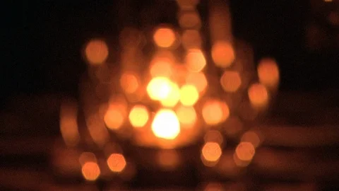 Dinner set up outside at night Video stock 91787925