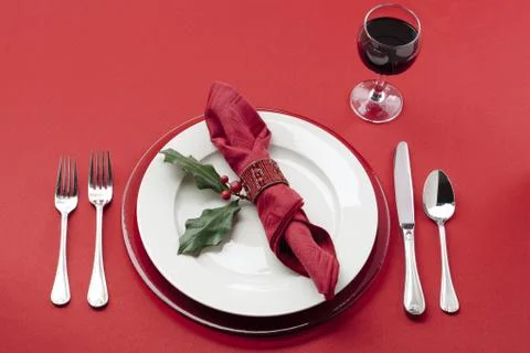 Dinner setting Stock Photos
