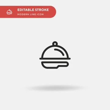 Dinner Simple vector icon. Illustration symbol design template for web mobile Stock Illustration