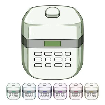 Dinner slow cooker cartoon vector graphic Stock Illustration