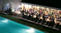 Dinner with smorgasbord near swimming pool in three stars hotel HD Footage