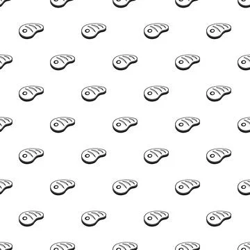 Dinner steak pattern seamless Stock Illustration