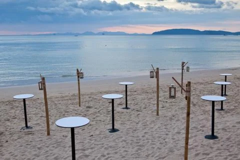 Dinner on sunset Stock Photos