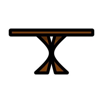 Dinner Table Icon Stock Illustration