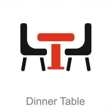 Dinner Table Stock Illustration