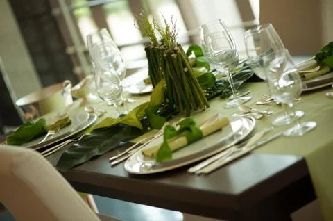 Dinner table 스톡 사진