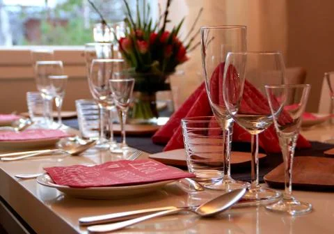 Dinner table Stock Photos