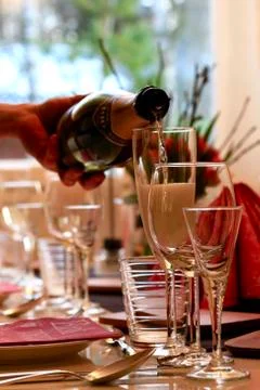 Dinner table Stock Photos