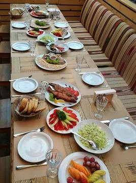 Dinner table Stock Photos