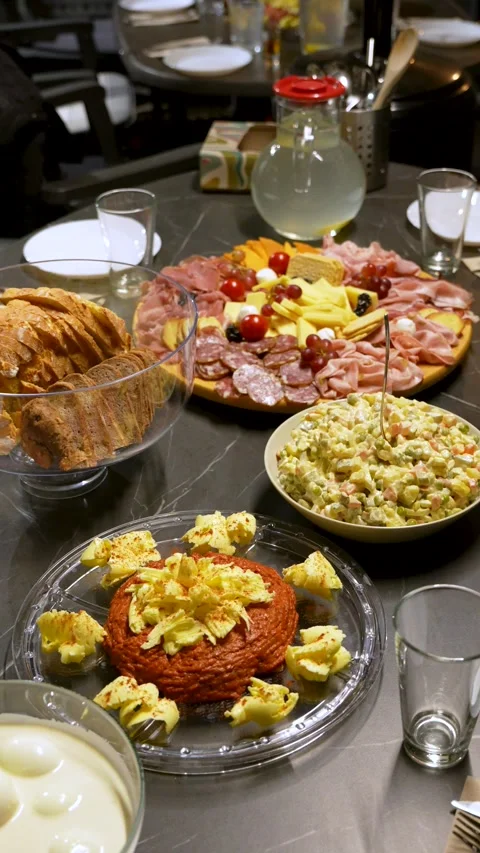 Dinner table set. Stock Footage 333933797