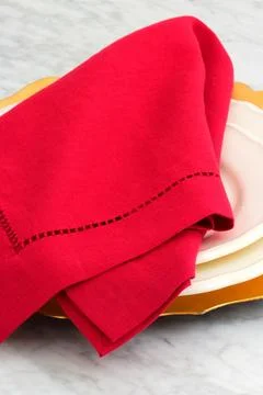 Dinner table setting Stock Photos