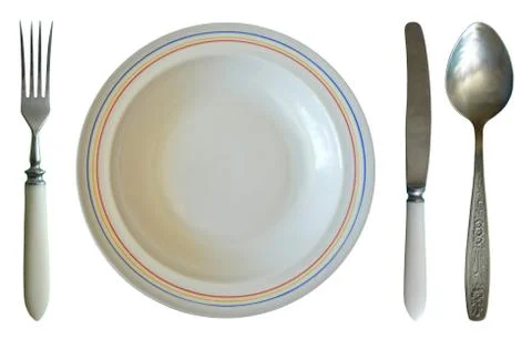 Dinner Tableware Isolated Stock Photos