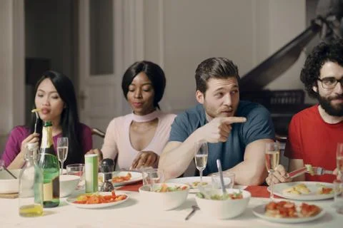 Dinner together Stock Photos