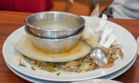 Dinner Trash Stock Photos