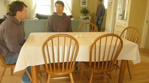 Dinner with Triplets Stock Footage 667086