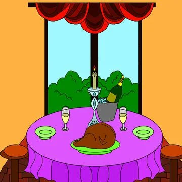 Dinner for two Stock-Illustration