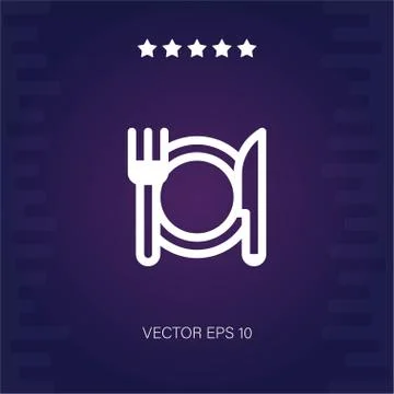Dinner vector icon Illustrazione stock