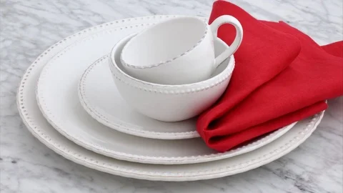 Dinnerware Stock Footage 117588887