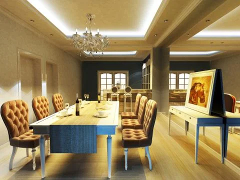 Dinning Room Stock Illustration