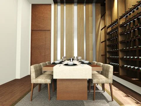 Dinning Room Stock Illustration