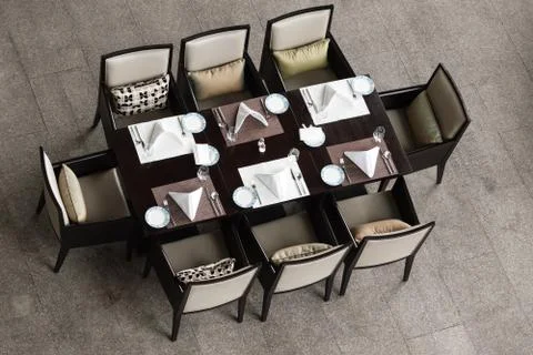 Dinning table and chairs Stock Photos