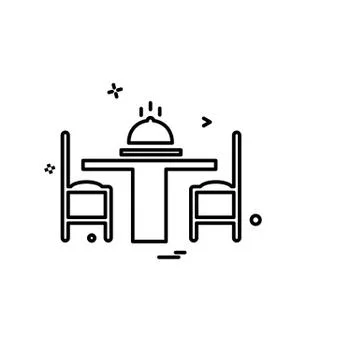 Dinning table icon design vector Illustrazione stock